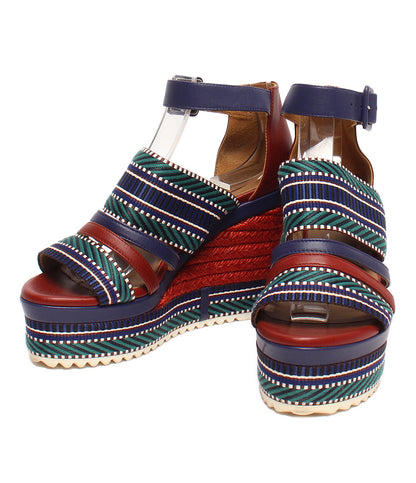 エルメス サンダル ローマエスパドリーユ ウェッジソール レディース SIZE 36 HERMES