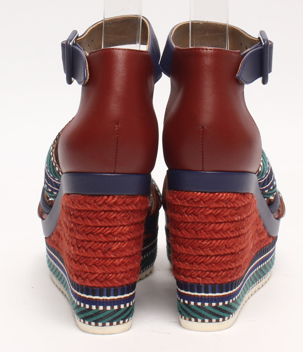 エルメス サンダル ローマエスパドリーユ ウェッジソール レディース SIZE 36 HERMES