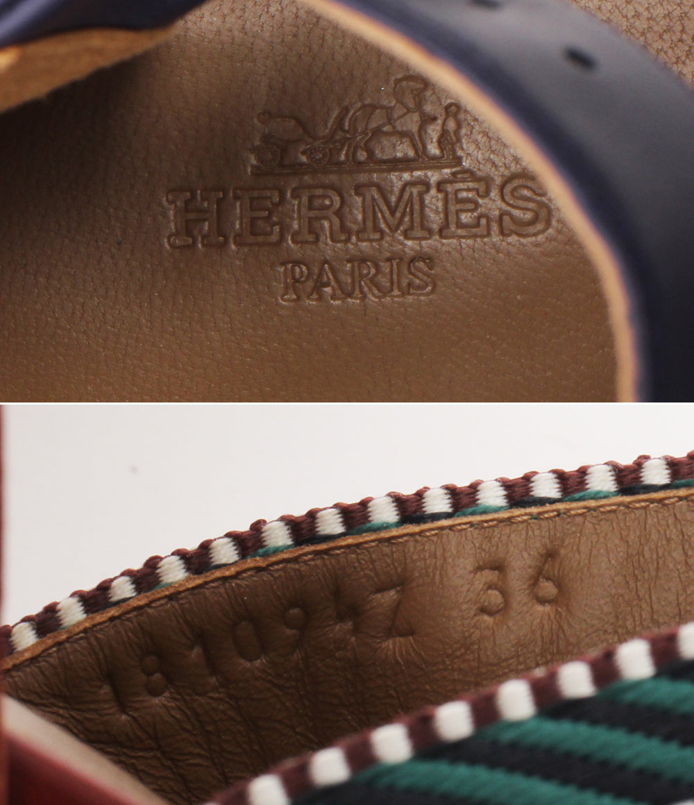 エルメス サンダル ローマエスパドリーユ ウェッジソール レディース SIZE 36 HERMES
