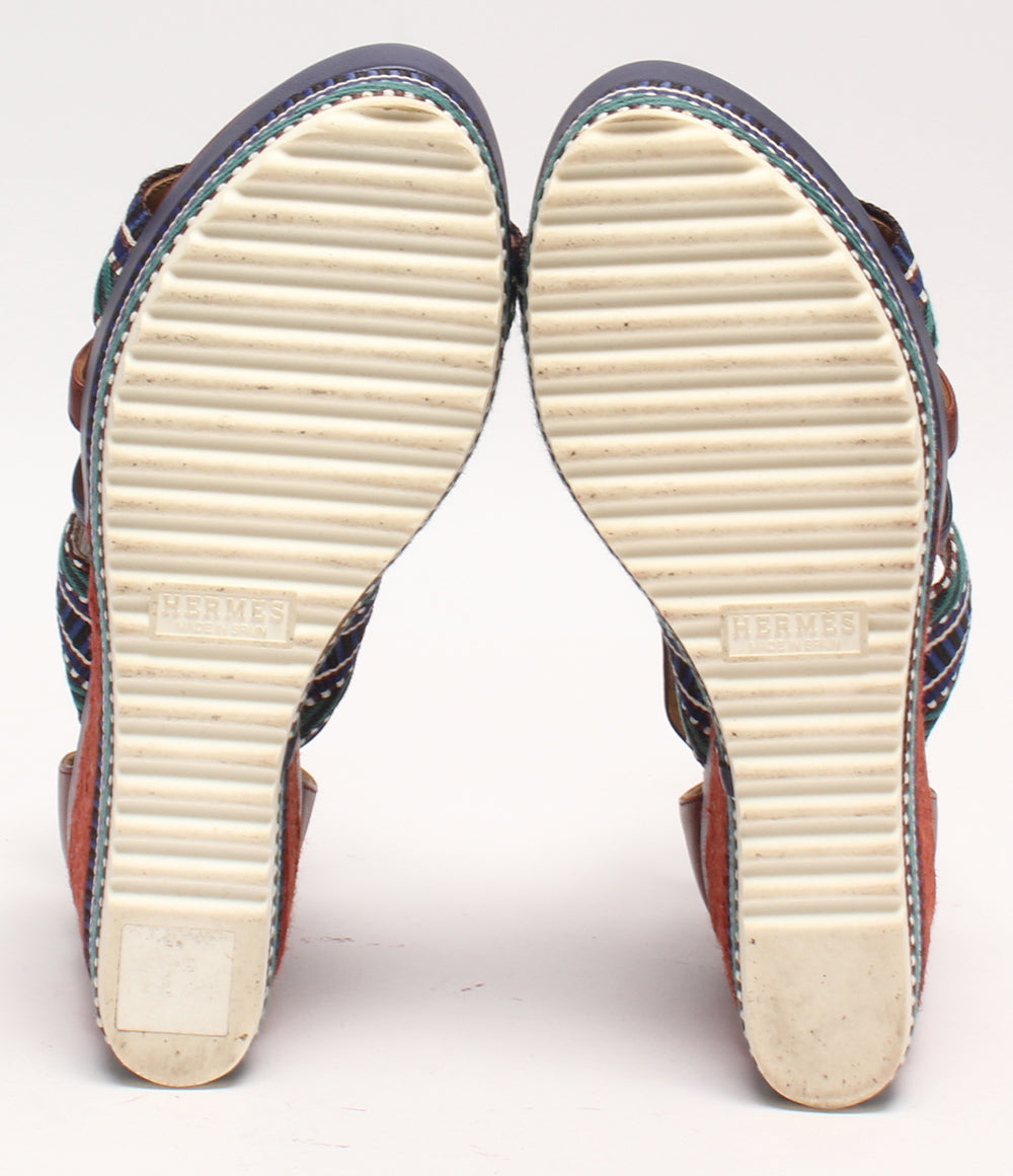 エルメス サンダル ローマエスパドリーユ ウェッジソール レディース SIZE 36 HERMES