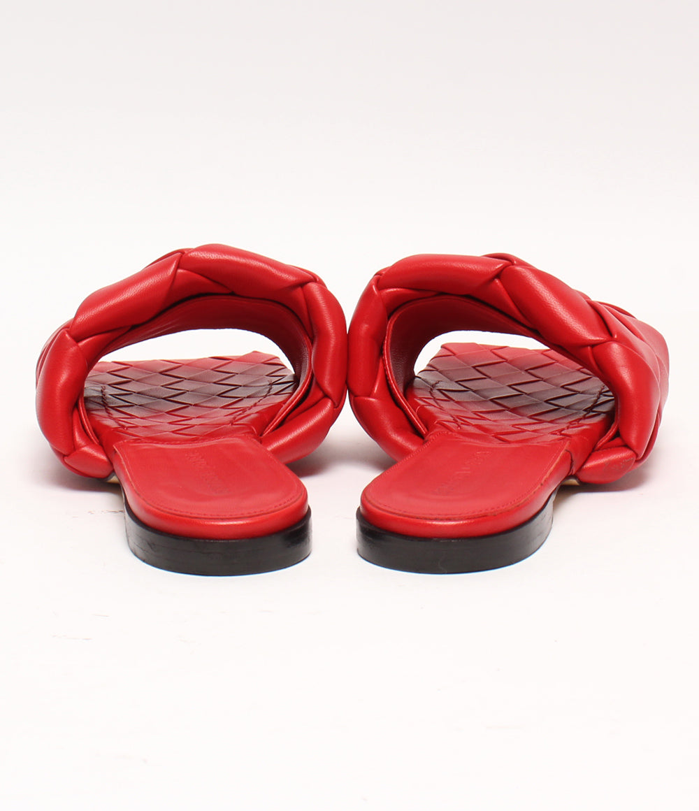 ボッテガヴェネタ サンダル リドフラット レッド レディース SIZE 37 BOTTEGA VENETA