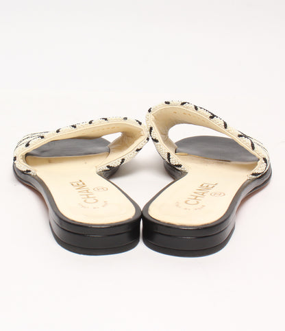 シャネル サンダル ビーズ ココマーク レディース SIZE 36.5 CHANEL