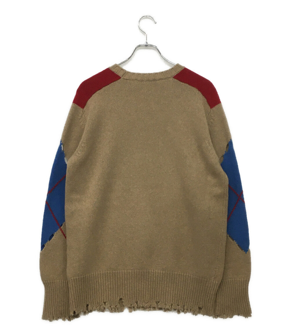 MSGM ニット アーガイル 2141MDM11 メンズ SIZE XS エムエスジーエム