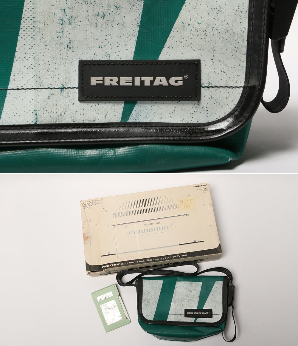 FREITAG(フライターグ) ショルダーバッグ - ライトグレー×黒×ライトグリーン FREITAG◇ショルダーバッグ/ビニール/グリーン : セカンドストリート