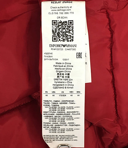 エンポリオアルマーニ 美品 キルティング中綿コート レッド 6Z2L67 2NAGZ レディース SIZE 44 EMPORIO ARMANI