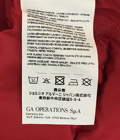 エンポリオアルマーニ 美品 キルティング中綿コート レッド 6Z2L67 2NAGZ レディース SIZE 44 EMPORIO ARMANI