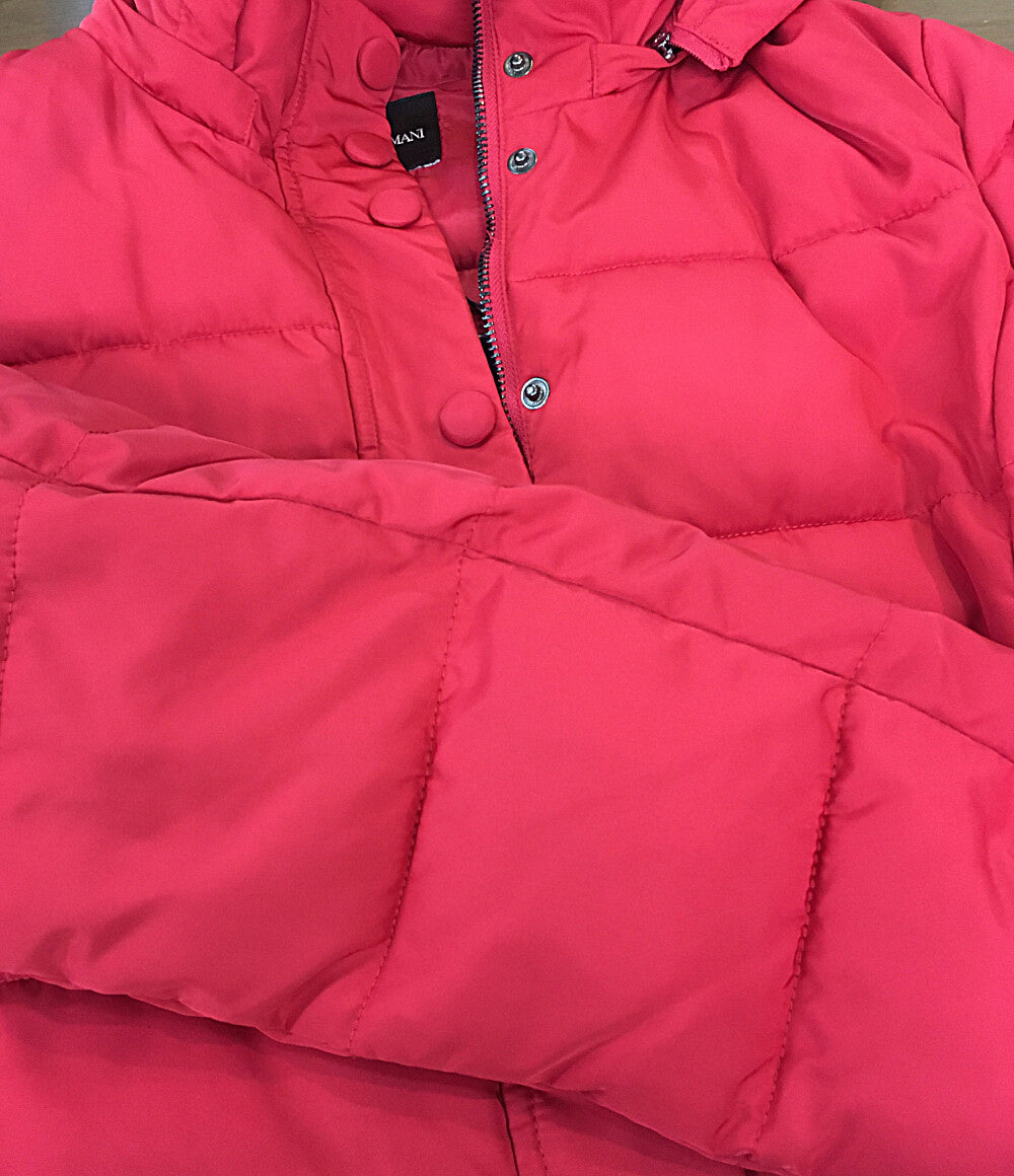 エンポリオアルマーニ 美品 キルティング中綿コート レッド 6Z2L67 2NAGZ レディース SIZE 44 EMPORIO ARMANI