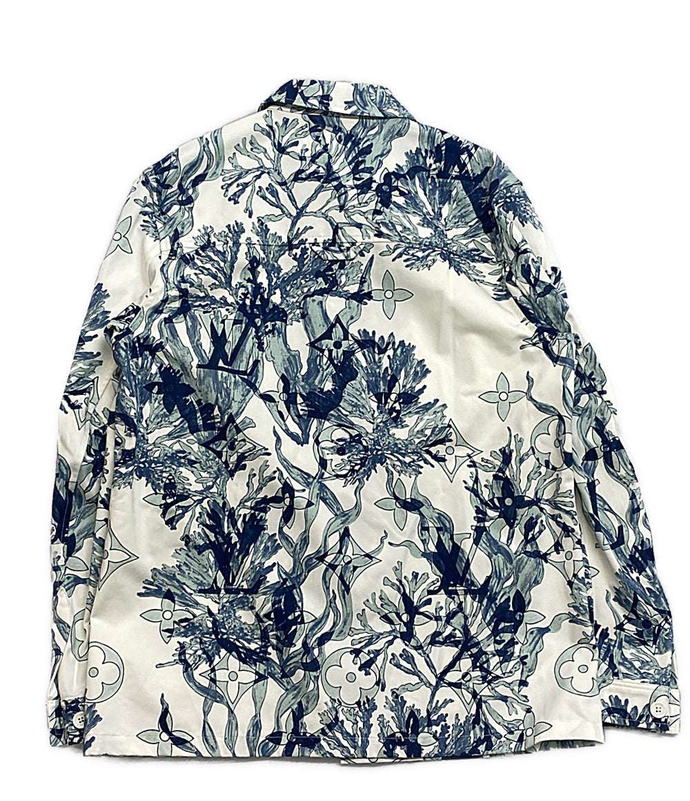 ルイヴィトン 美品 RM232M26 プリンテッドコットンオーバーシャツ メンズ SIZE M LOUIS VUITTON
