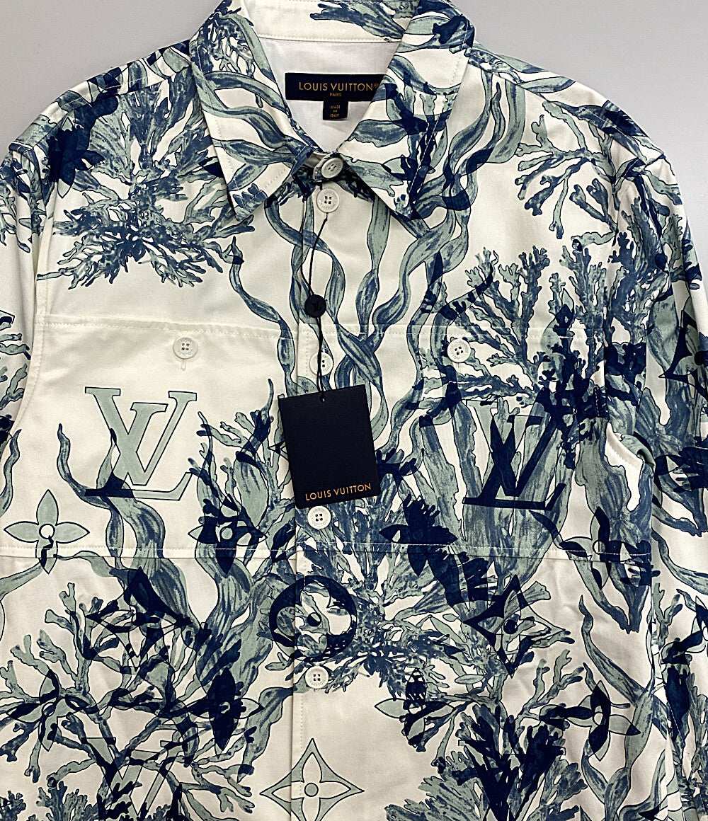 ルイヴィトン 美品 RM232M26 プリンテッドコットンオーバーシャツ メンズ SIZE M LOUIS VUITTON