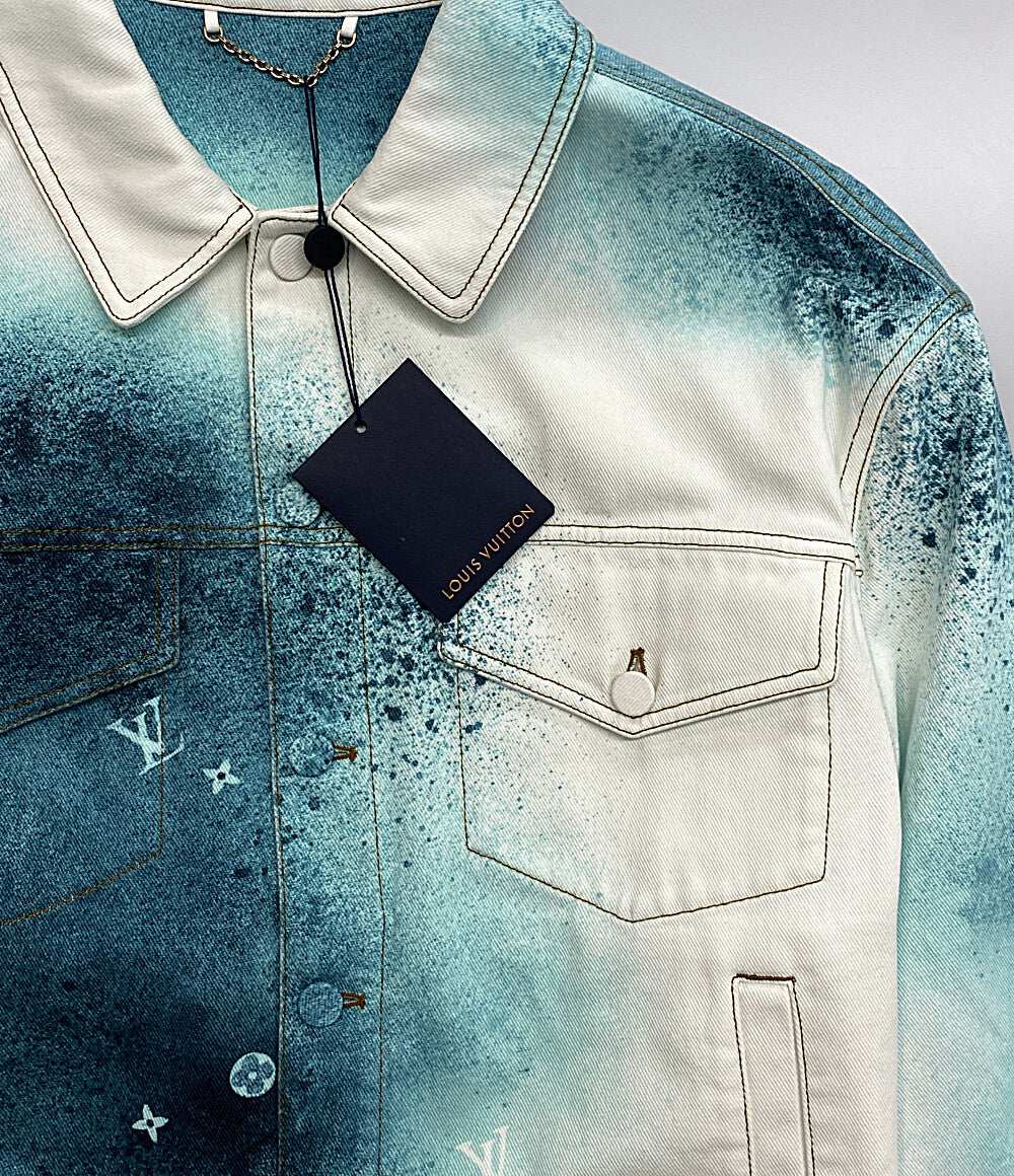 ルイヴィトン 美品 2023ss スプレーデニムジャケット メンズ SIZE 48 LOUIS VUITTON