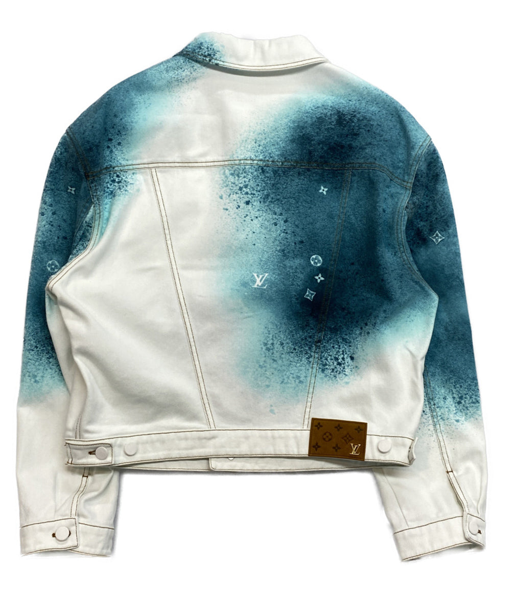 ルイヴィトン 美品 2023ss スプレーデニムジャケット メンズ SIZE 48 LOUIS VUITTON