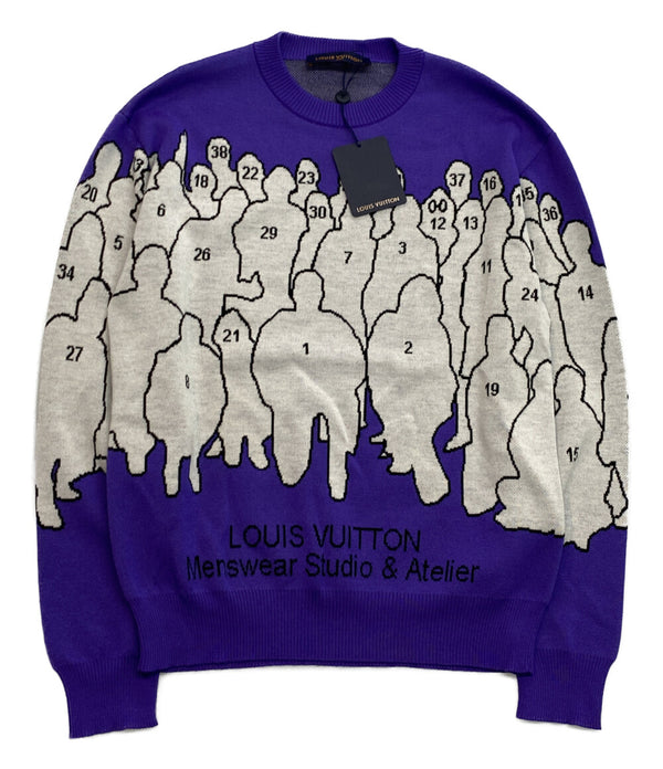 ルイヴィトン 美品 ニット 2022AW ジャガードニット 1AAHFA STUDIO
