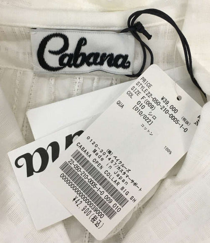 美品 カバナ 長袖ロングシャツ 22-050 ホワイト レディース SIZE - Cabana