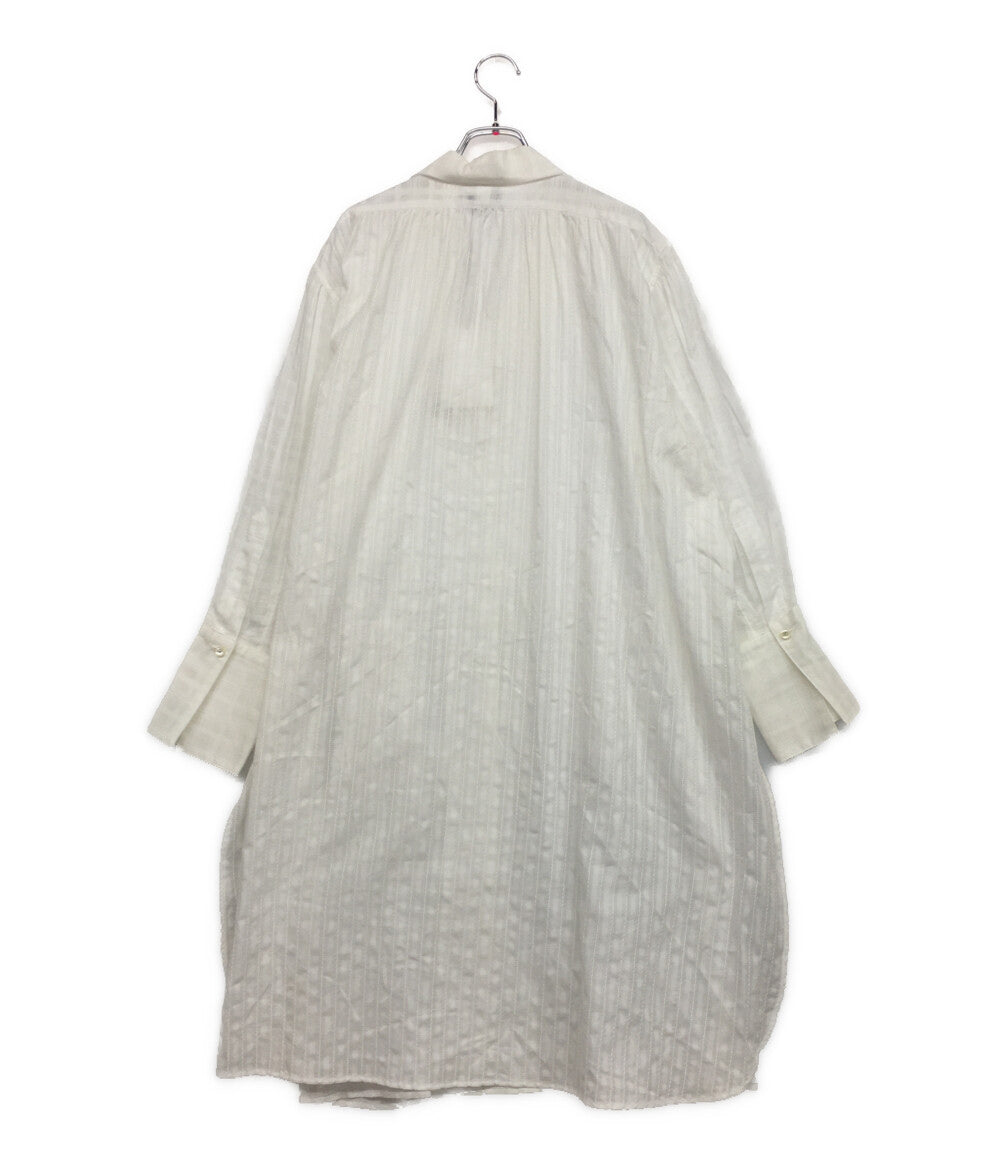 美品 カバナ 長袖ロングシャツ 22-050 ホワイト レディース SIZE - Cabana