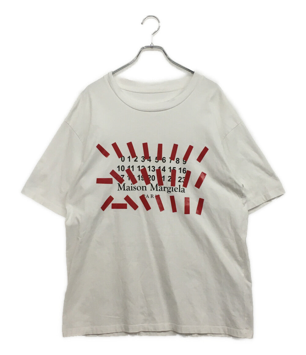 メゾンマルジェラ 半袖Tシャツ カレンダープリント ホワイト