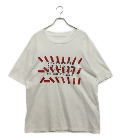 メゾンマルジェラ 半袖Ｔシャツ カレンダープリント ホワイト S30GC0731 メンズ SIZE 44 Maison Margiela