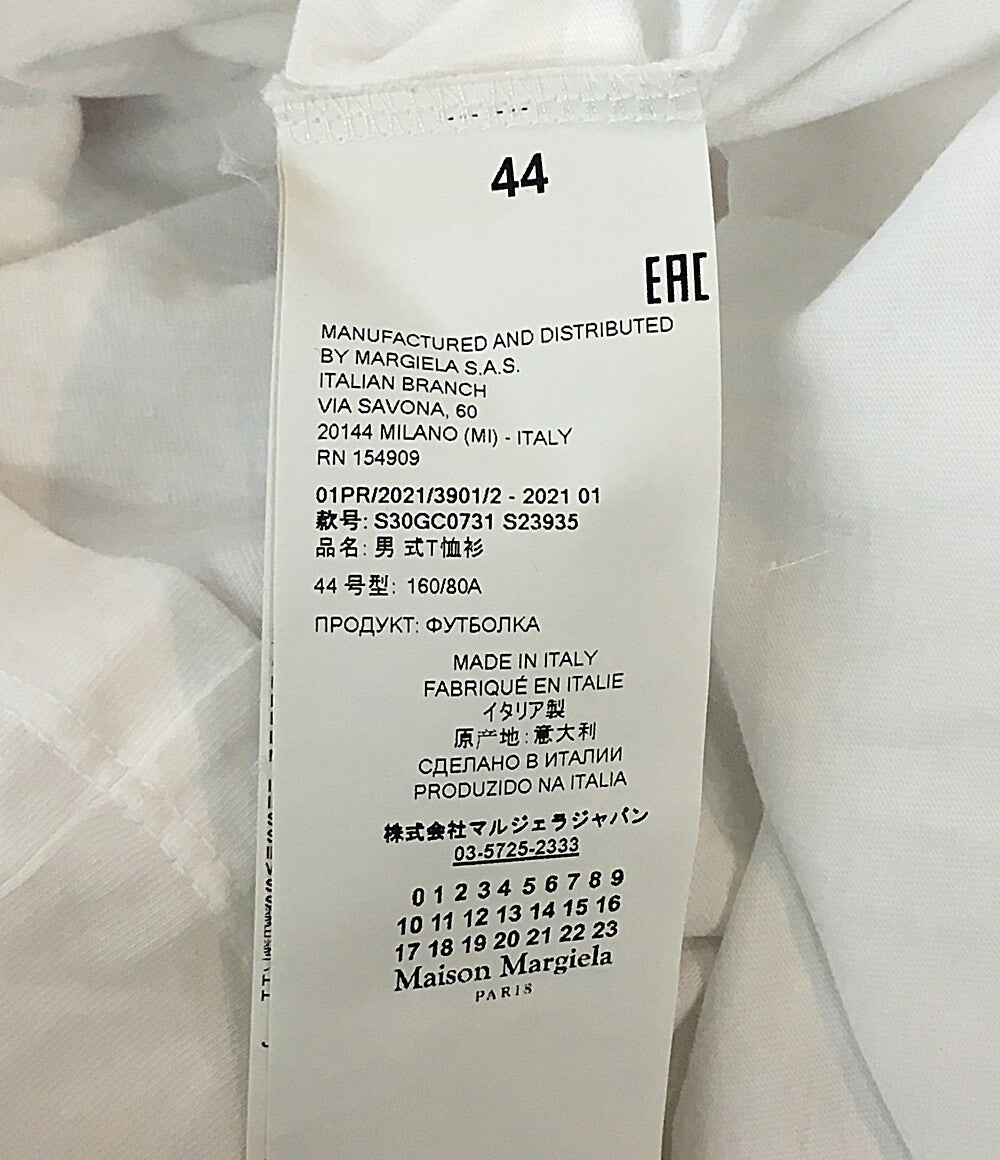 メゾンマルジェラ 半袖Ｔシャツ カレンダープリント ホワイト S30GC0731 メンズ SIZE 44 Maison Margiela