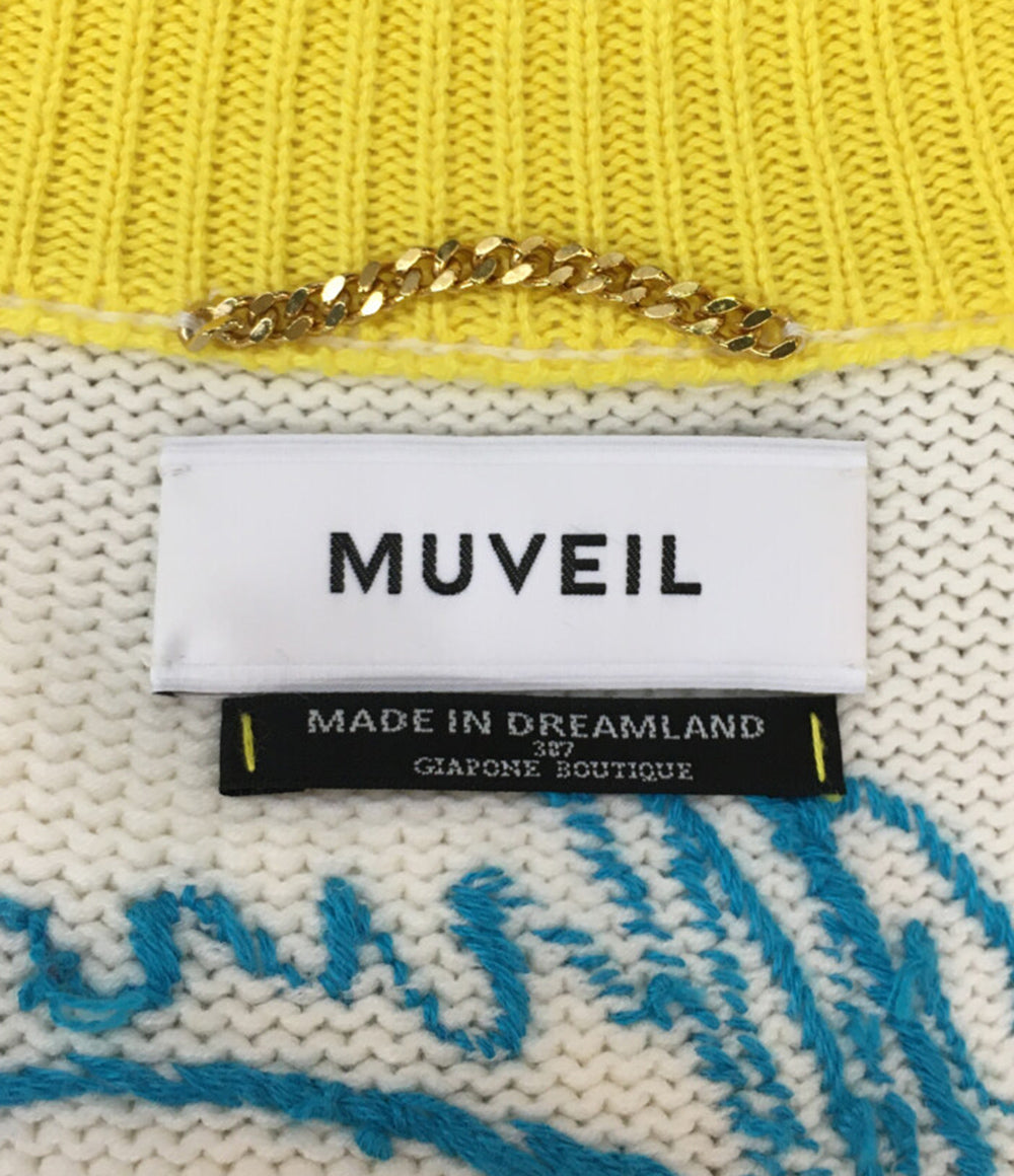 ミュベール カーディガン ネコモチーフ レディース SIZE 38 MUVEIL