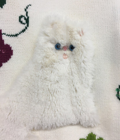 ミュベール カーディガン ネコモチーフ レディース SIZE 38 MUVEIL