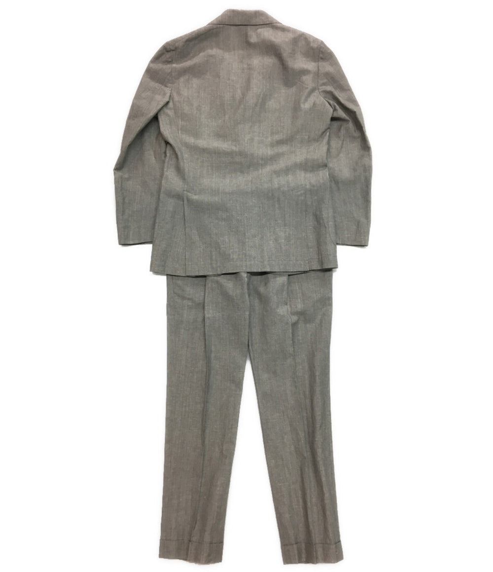 美品 エルネストスマート スーツ ウール×リネン グレー 2174866 メンズ SIZE 46 ernesto Smart