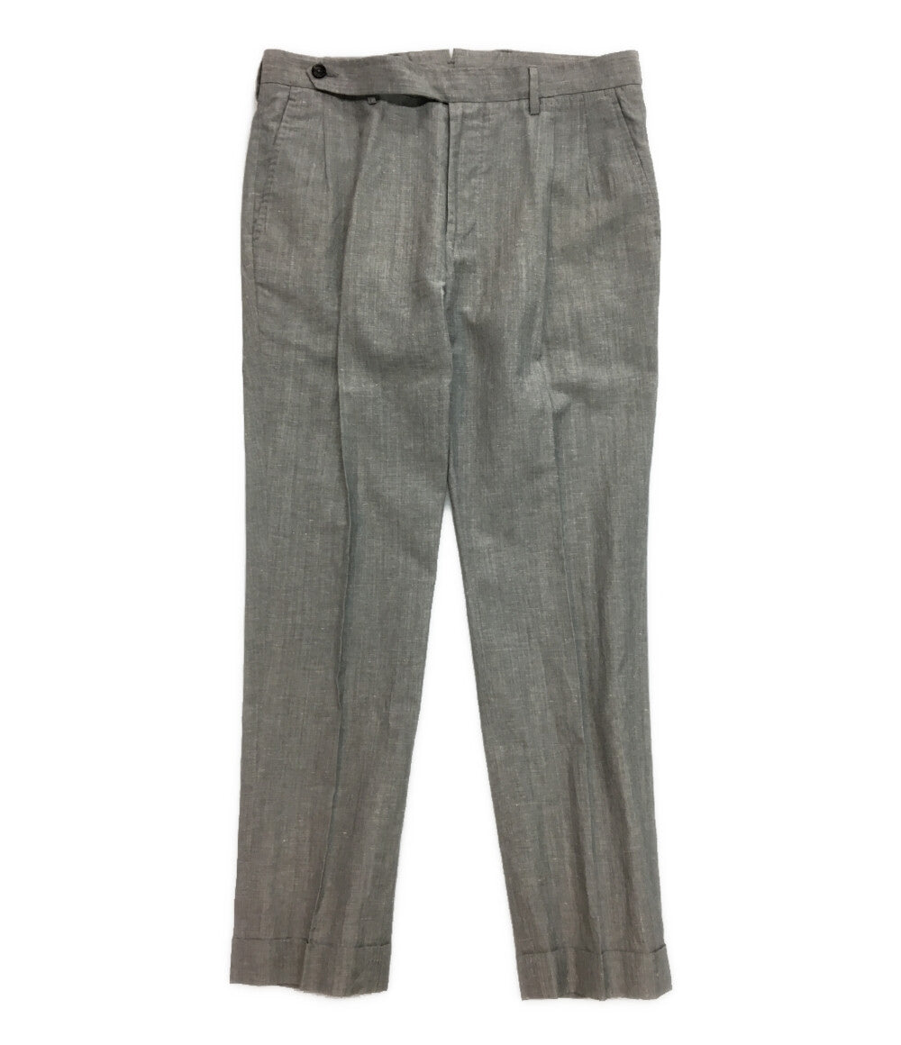 美品 エルネストスマート スーツ ウール×リネン グレー 2174866 メンズ SIZE 46 ernesto Smart