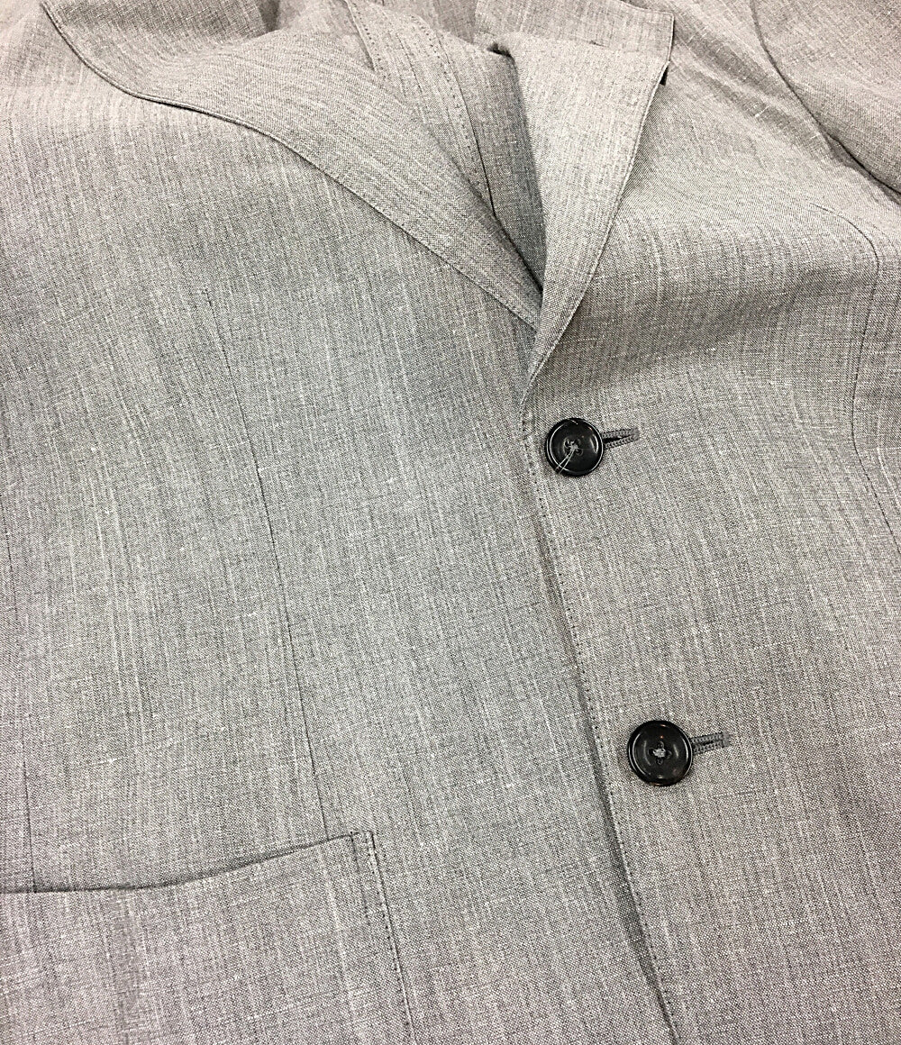 美品 エルネストスマート スーツ ウール×リネン グレー 2174866 メンズ SIZE 46 ernesto Smart