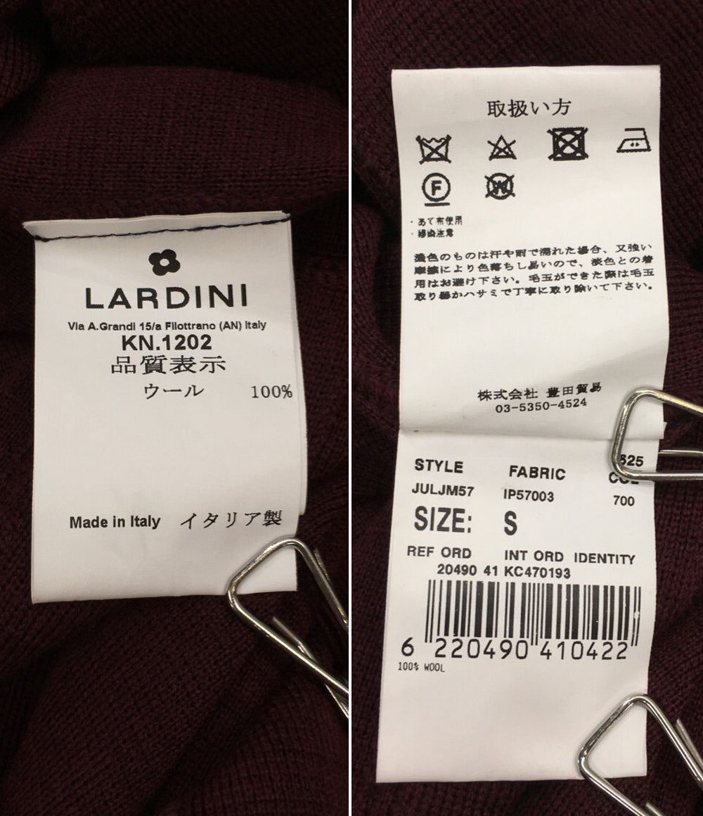 ラルディーニ ニットジャケット ボルドー JULJM57 メンズ SIZE S LARDINI