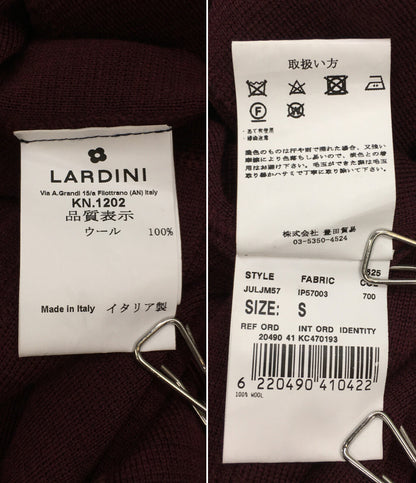 ラルディーニ ニットジャケット ボルドー JULJM57 メンズ SIZE S LARDINI