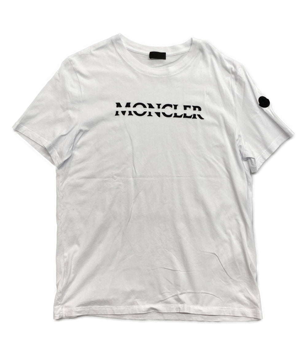 モンクレール 半袖Ｔシャツ ホワイト フロントロゴ H20918C00008 メンズ SIZE L MONCLER