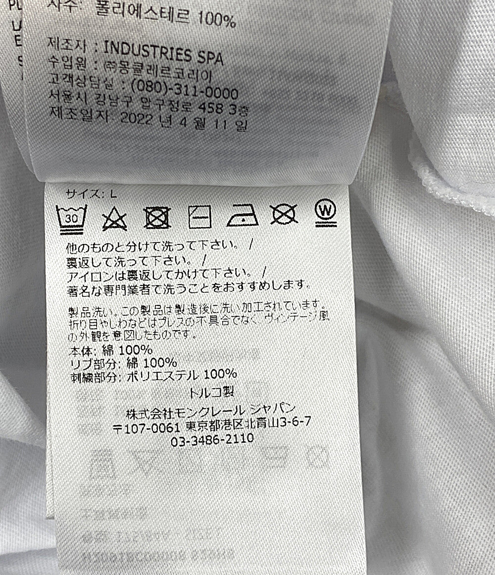 モンクレール 半袖Ｔシャツ ホワイト フロントロゴ H20918C00008 メンズ SIZE L MONCLER