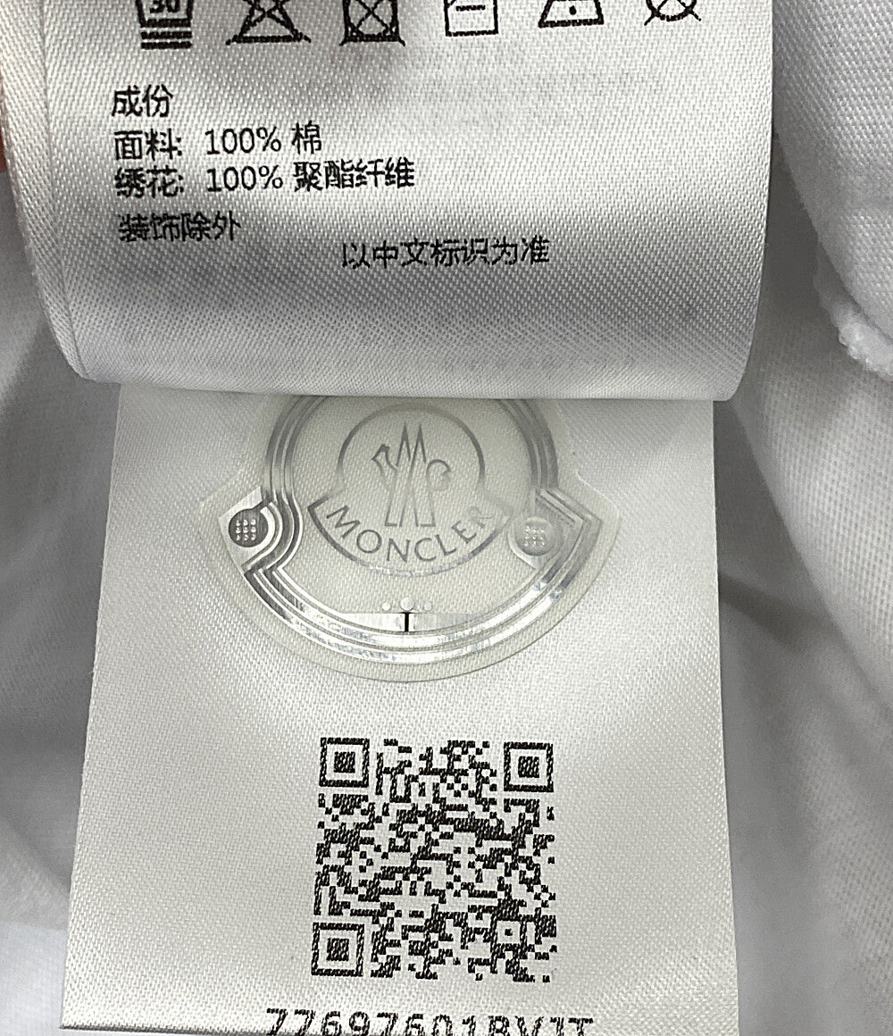 モンクレール 半袖Ｔシャツ ホワイト フロントロゴ H20918C00008 メンズ SIZE L MONCLER