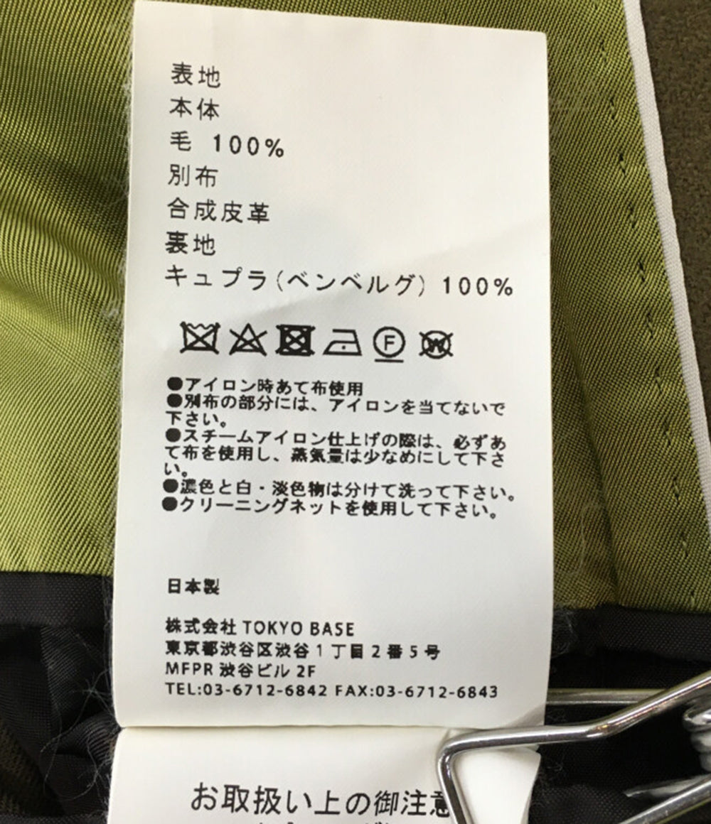 ユナイテッドトウキョウ ノーカラーコート メルトン super180s メンズ