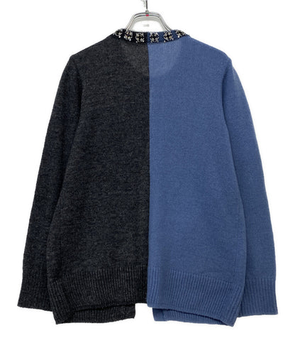 ユキトリイ カーディガン ブルー×ブラック 20430406 レディース SIZE 38 YUKITORII