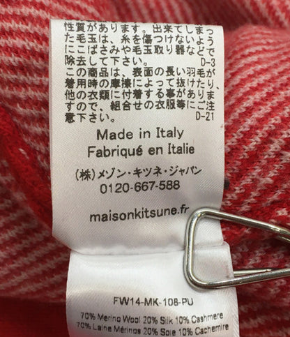 メゾンキツネ 長袖ニット バックジップ 総柄 レディース SIZE S MAISON KITSUNE