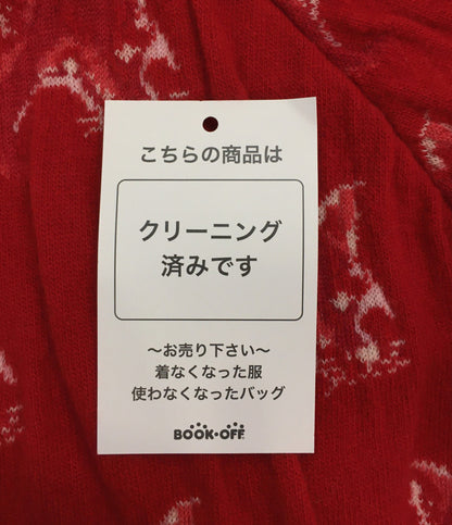 メゾンキツネ 長袖ニット バックジップ 総柄 レディース SIZE S MAISON KITSUNE
