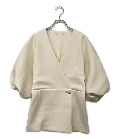 エストネーション カシュクールジャケット ホワイト レディース SIZE 36 ESTNATION
