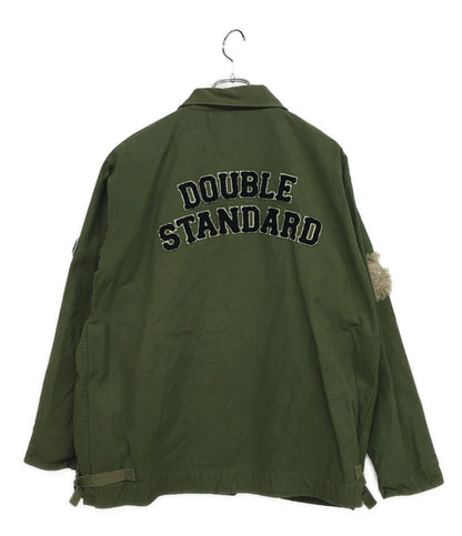 ソブ ダブルスタンダード クロージング バックサテンミリタリージャケット 0705-350-243 A レディース SIZE 44 DOUBLE STANDARD CLOTHING