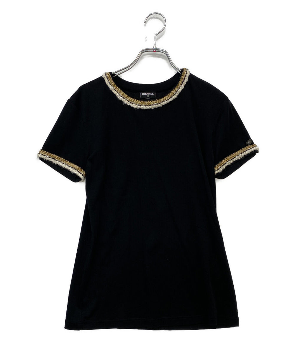 シャネル ツイードネックTシャツ 半袖 P56888V36272 レディース SIZE 36 CHANEL