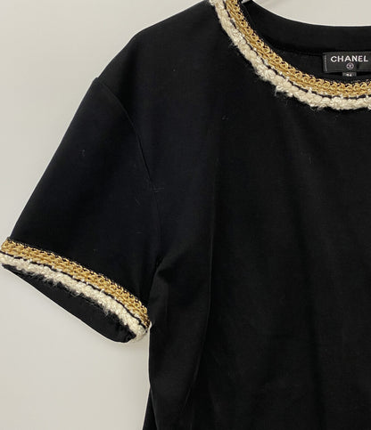 シャネル ツイードネックTシャツ 半袖 P56888V36272 レディース SIZE 36 CHANEL