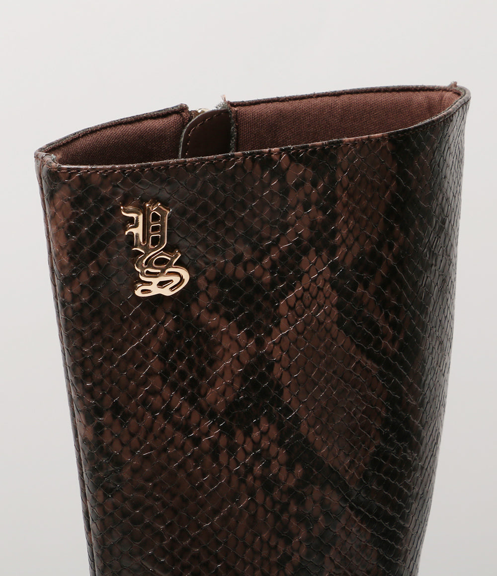 YELLO イエロー パイソンロングブーツ レディース SIZE S