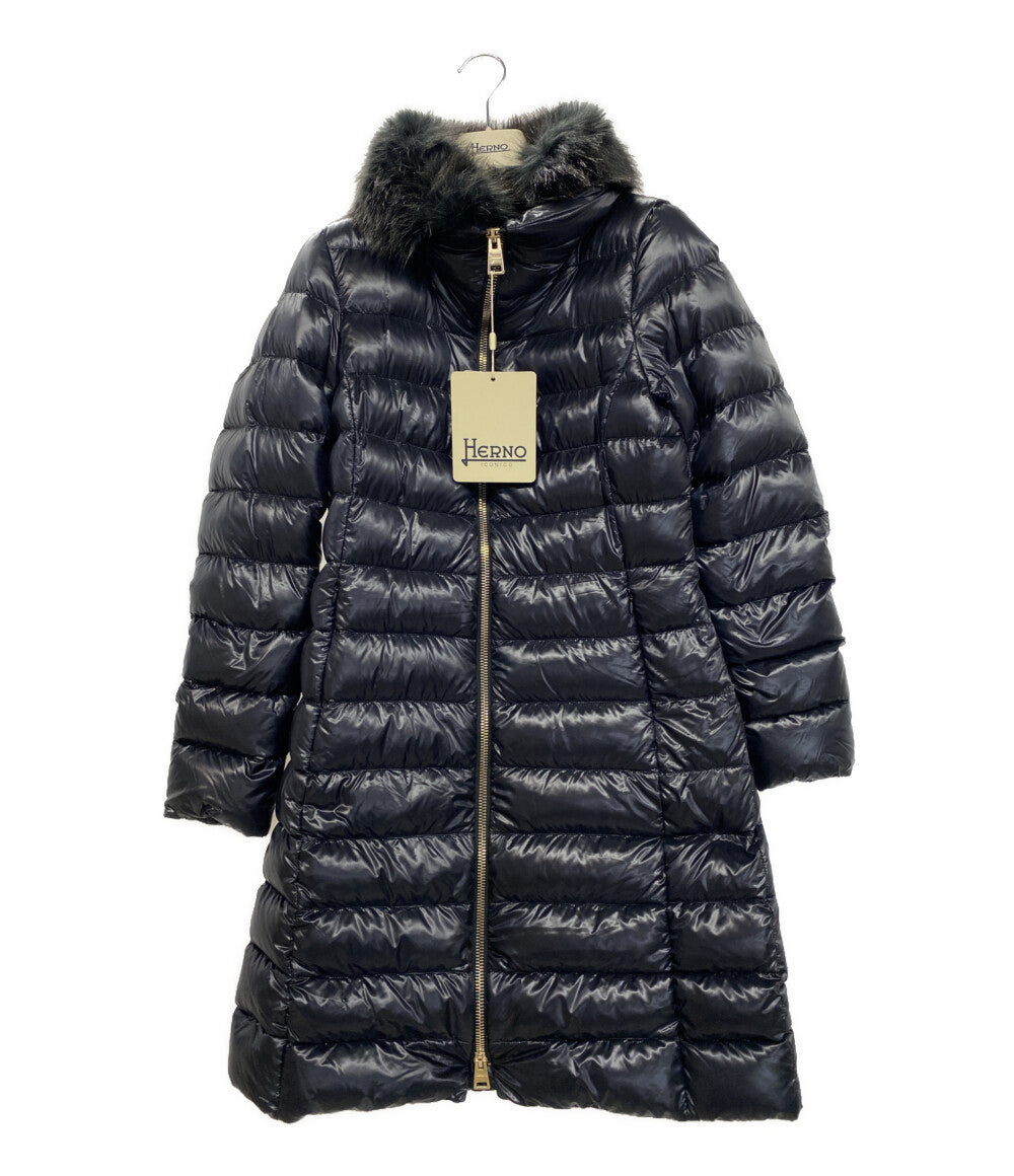 ヘルノ 中綿コート Elisa ブラック 24AW PI0650DIC レディース SIZE 42 HERNO