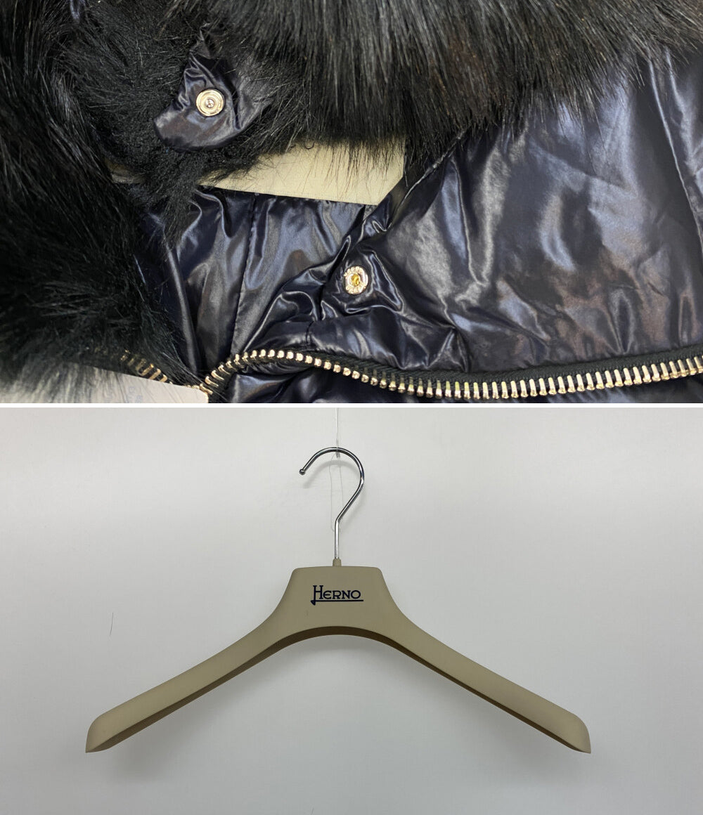 ヘルノ 中綿コート Elisa ブラック 24AW PI0650DIC レディース SIZE 42 HERNO