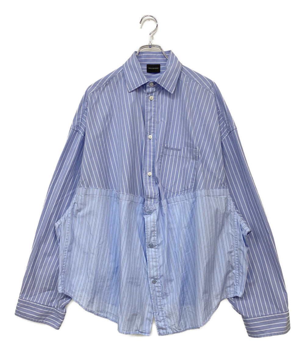 バレンシアガ 長袖シャツ ドッキングストライプ レディース SIZE 36 BALENCIAGA