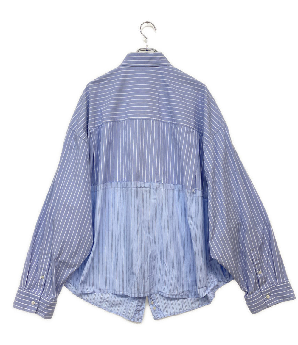 バレンシアガ シャツ トップス バレンシアガ 長袖シャツ ドッキングストライプ レディース SIZE 36