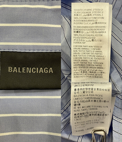 バレンシアガ 長袖シャツ ドッキングストライプ レディース SIZE 36 BALENCIAGA
