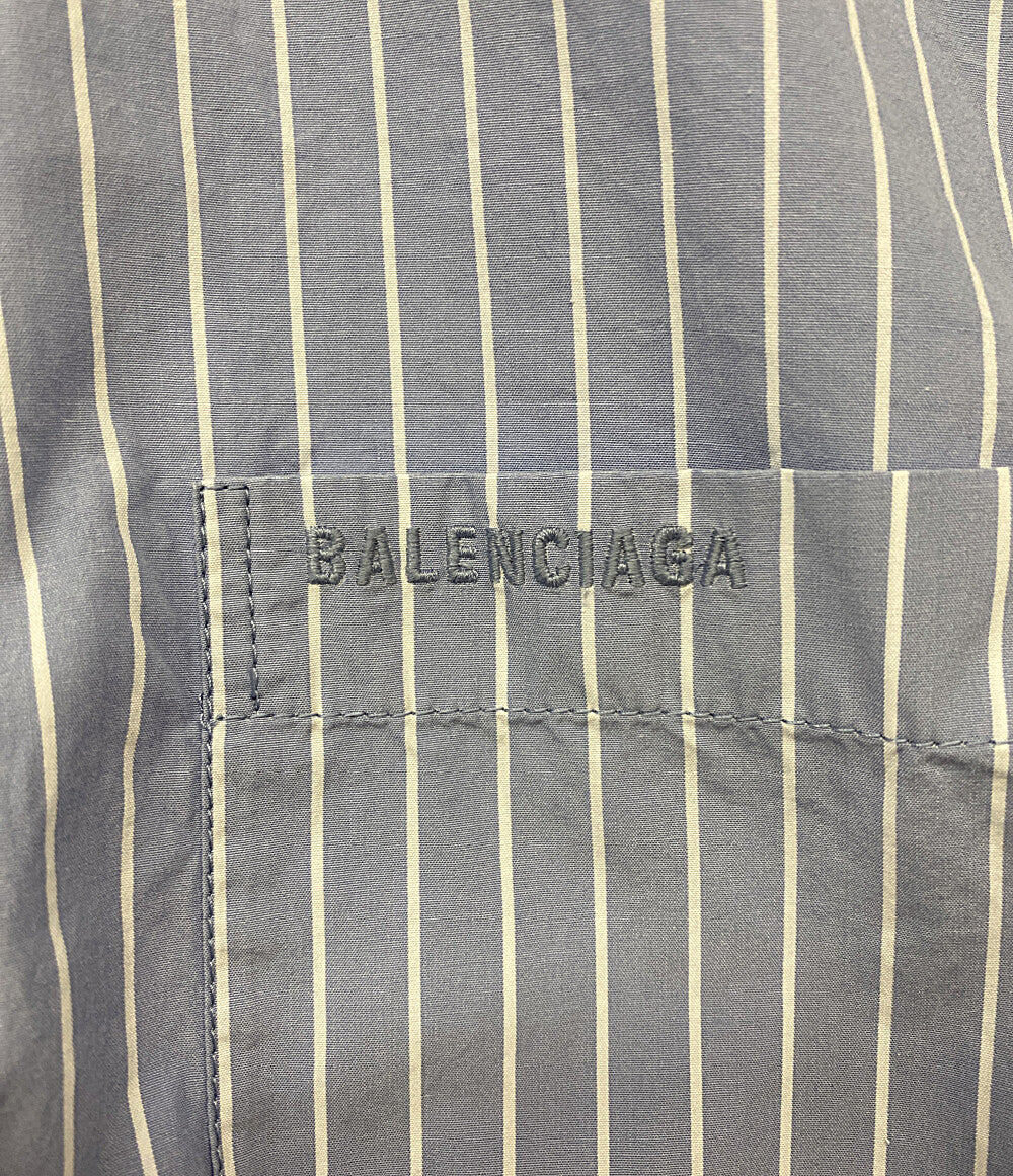 バレンシアガ 長袖シャツ ドッキングストライプ レディース SIZE 36 BALENCIAGA
