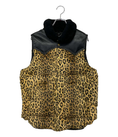 ワコマリア ロッキーマウンテン ダウンベスト レオパード 450-452-94 メンズ SIZE 38 WACKO MARIA