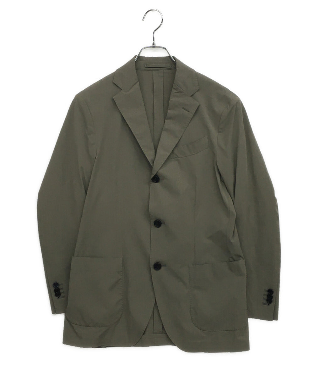 ★ラルディーニ メンズテーラードジャケット 46 綿 カーキ 本切羽 LARDINI テーラードジャケット ニットジャケット 4116-ALJM70000