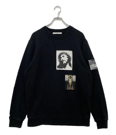 ジバンシー スウェット JESUS PATCHWORK SWETSHIRTS 16SS 16J7138 653 メンズ SIZE M GIVENCHY