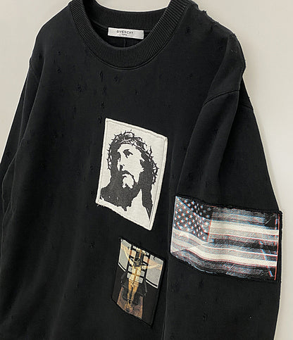 ジバンシー スウェット JESUS PATCHWORK SWETSHIRTS 16SS 16J7138 653 メンズ SIZE M GIVENCHY